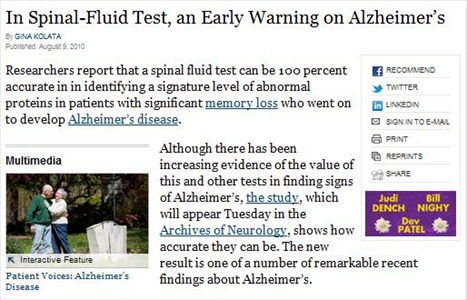 New York Times Corrects Alzheimer's Study Article after Public Editor Inquiry 
