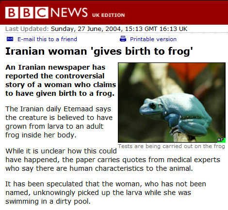 EVEN A FROG WILL KICK THE BBC