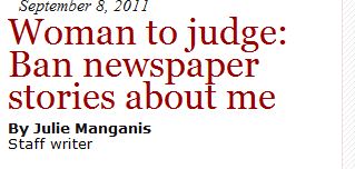 Woman asks Judge to Intervene in Newspaper's Reports