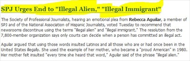 SPJ Weighs in on Illegal Immigrant/Illegal Alien Terminology 