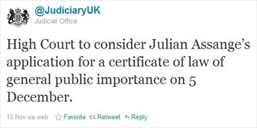 Julian Assange Appeals to UK Supreme Court over Extradition to Sweden