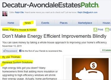 Patch.com Article Promotes Writer's Business, No Disclosure Originally on Article