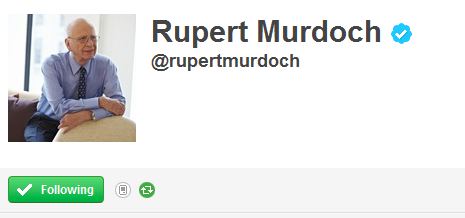 Rupert Murdoch Joins Twitter