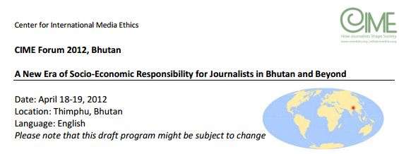 EVENT: Center for International Media Ethics Forum in Bhutan