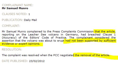 Daily Mail Unpublishes Sensational Science Story after PCC Complaint