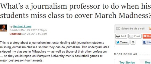 Journalism Prof Questions When Students Skip Class to 'Do Journalism'