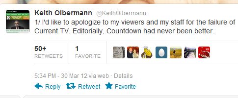 Keith Olbermann Fired from Current TV, Plans to Sue