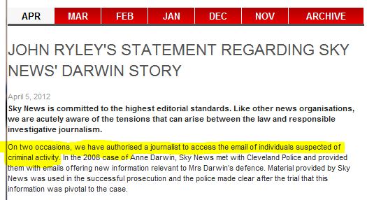 Sky News Says it Hacked E-mail Twice, Justifies it as in Public Interest