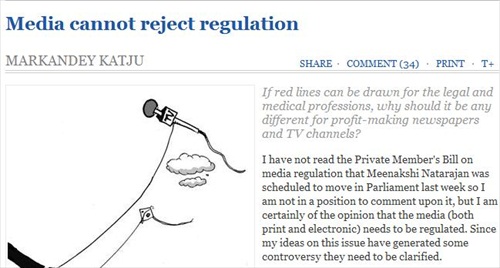 India's Press Council Chair: Regulation Necessary for Media, Sensationalism & Paid News Problems in India's Media