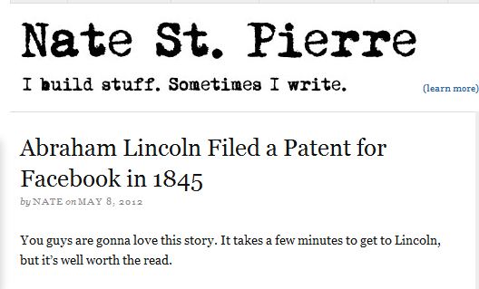 Abraham Lincoln Facebook Patent Hoax:  Forbes Unpublishes?