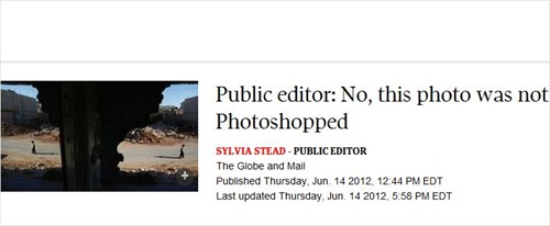 Globe & Mail Defends Photo of Syrian Boy from Photoshop Questions