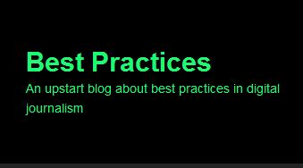 Australian Journalism Prof creates 'Best Practices' Blog