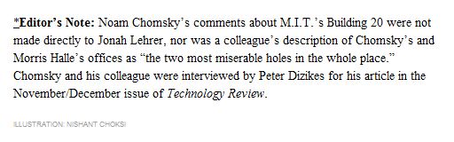 Update: Jonah Lehrer Apologizes, New Yorker Adds another Editor's Note, WIRED Reviewing his Work