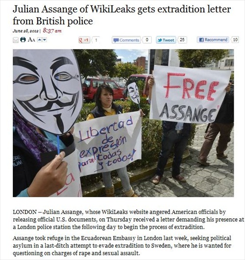 LAT Repeats Error on Julian Assange, Still Hasn't Responded to Corrections Questions