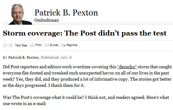 WaPo Ombudsman: 'Too Much Officialdom' in Reporting on Storm