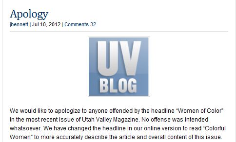 Utah Magazine Apologizes for 'Women of Color' Headline