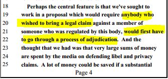 New Ethics Code, Regulation Group Proposed at UK Leveson Inquiry