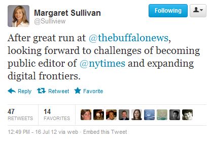NYTimes Names its 5th Public Editor, Margaret Sullivan Will Be First Woman Public Editor