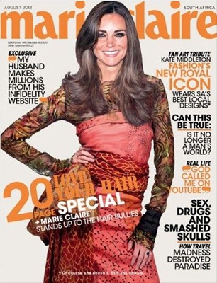 Marie Claire South Africa Photoshops Kate Middleton on its Cover with African Dress