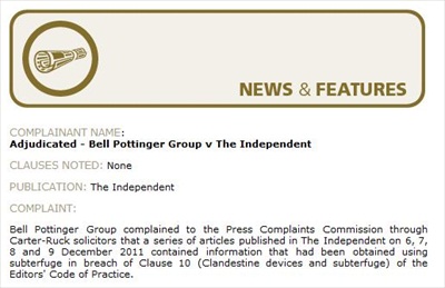 PCC Rules Undercover Reporting, Recording OK B/c in the Public Interest