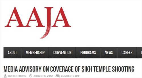 Asian American Journalists Association Advises on Sikh Shooting Stories