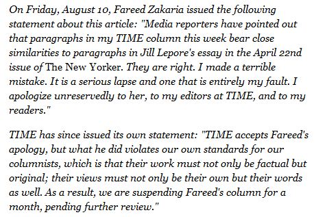 Fareed Zakaria Apologizes for 'Close Similarities' in Article, Suspended by CNN & Time