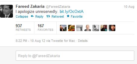 Fareed Zakaria: Accusation of Quote-Lifting 'Totally Bogus'