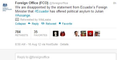 Ecuador: WikiLeaks' Julian Assange Can Have Asylum 