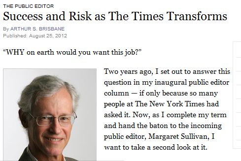 NYT Public Editor Calls for 'Transparency, Accountability, Humility'