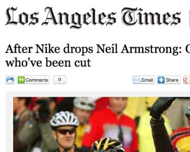 LA Times Corrects Neil Armstrong, Lance Armstrong Mix-Up in Headline