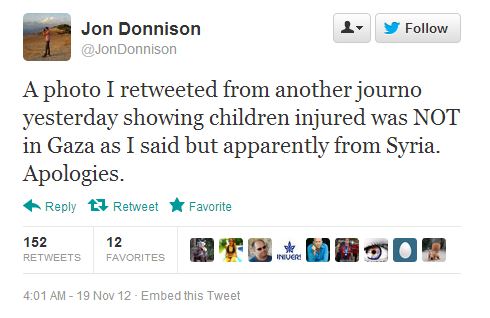 BBC Writer Apologizes for Tweeting Syria Photo Wrongly Labeled as Gaza