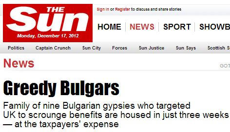  'Humorous'? UK Sun Ombudsman defends 'Greedy Bulgars' headline about Bulgarian family    
