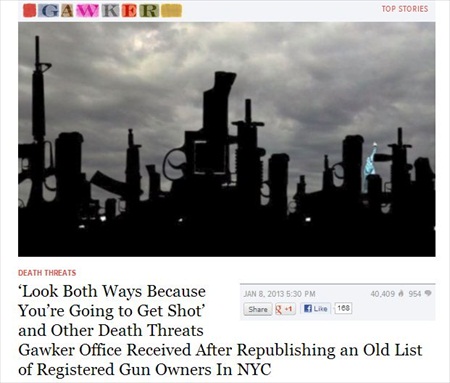 After publishing gun owner IDs, Gawker gets threats, Journal News hires armed guards