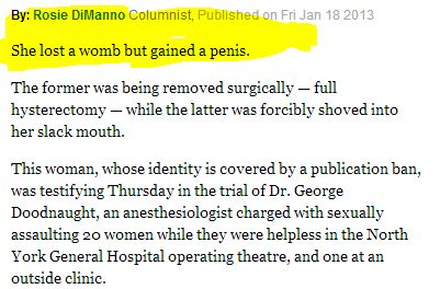 'If It's Not in Print...It's Not Real,' Says Toronto Star Columnist, Controversial Rape Trial Lede 
