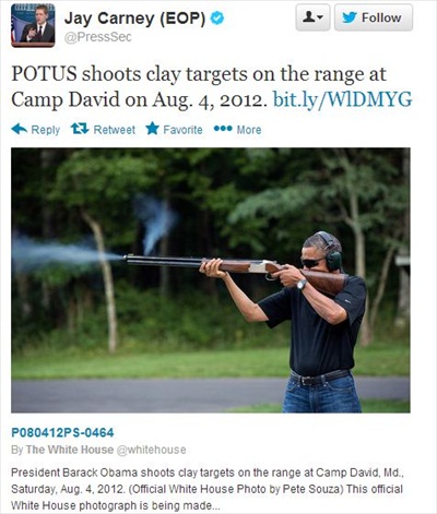 Gun Barrel Smoke NOT Fake in Obama's WH Skeet Shooting Photo, says Head of National Skeet Shoot Assn  