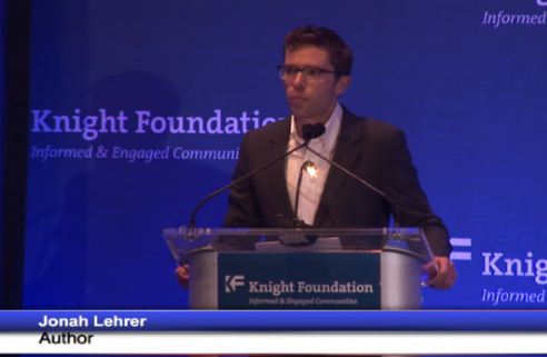  Sorry For $20K Payment to Jonah Lehrer says Knight Foundation