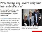News of the World May Give More than $4 Mill over Milly Dowler Hacking