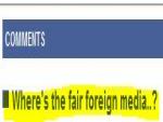 Journalist Wonders Where's the Fair Foreign Media?