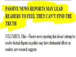 New Study:  Readers Want Active Reporting? 