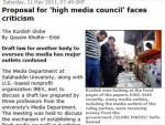 Criticism of Proposed Media Council in Kurdistan 