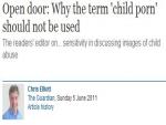 Guardian's Readers Editor:  Child Porn/Child Sex Abuse Entry being added to Style Book 