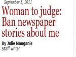 Woman asks Judge to Intervene in Newspaper's Reports