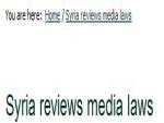 New Syrian Media Laws 