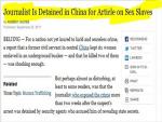 Chinese Journalist Detained after Breaking News Story