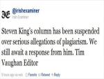 Irish Examiner Columnist Suspended after Plagiarism Charges