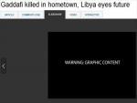 News Outlets Publish Graphic Gadhafi Death Photo