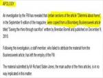 Financial Mail Publishes Apology for Plagiarism