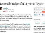Poynter: Romenesko Blog has Incomplete Attribution, Romenesko Resigns