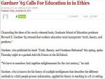 Harvard Prof Wants Ethics Education