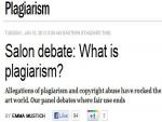 Plagiarism Discussion on Salon